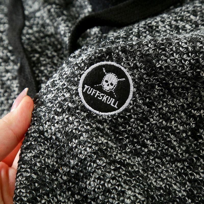 Export Order Arabesquitic Fabric Knitting Craft Export Men's Spring and Autumn Loose Casual Hooded Pullover Men's Coat Fashion