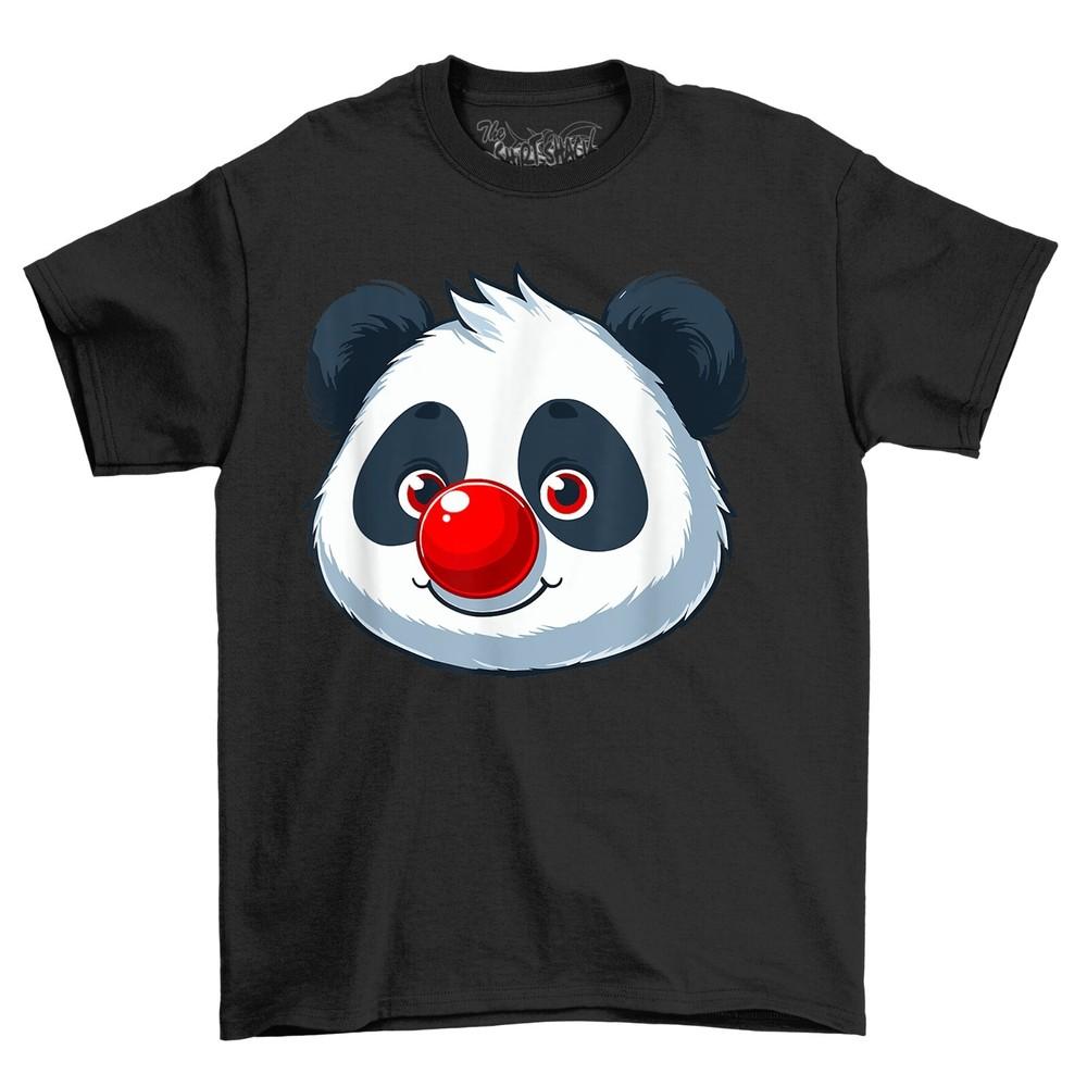 

Happy Panda Red Nose Novelty Funny T-Shirt Adults and Kids Comedy Tee Shirt 4XL