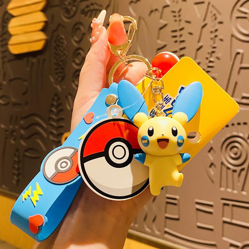 Entzückender Silikon-Pokémon-Schlüsselanhänger mit Pikachu Kreativer Cartoon-Stil Geschenk