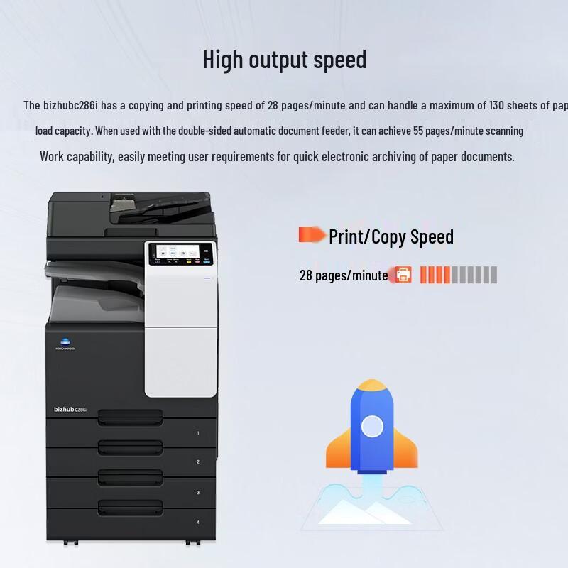 Konica Minolta bizhub C286i A3 Color Laser Multifunction Printer CN plug (adapter included)