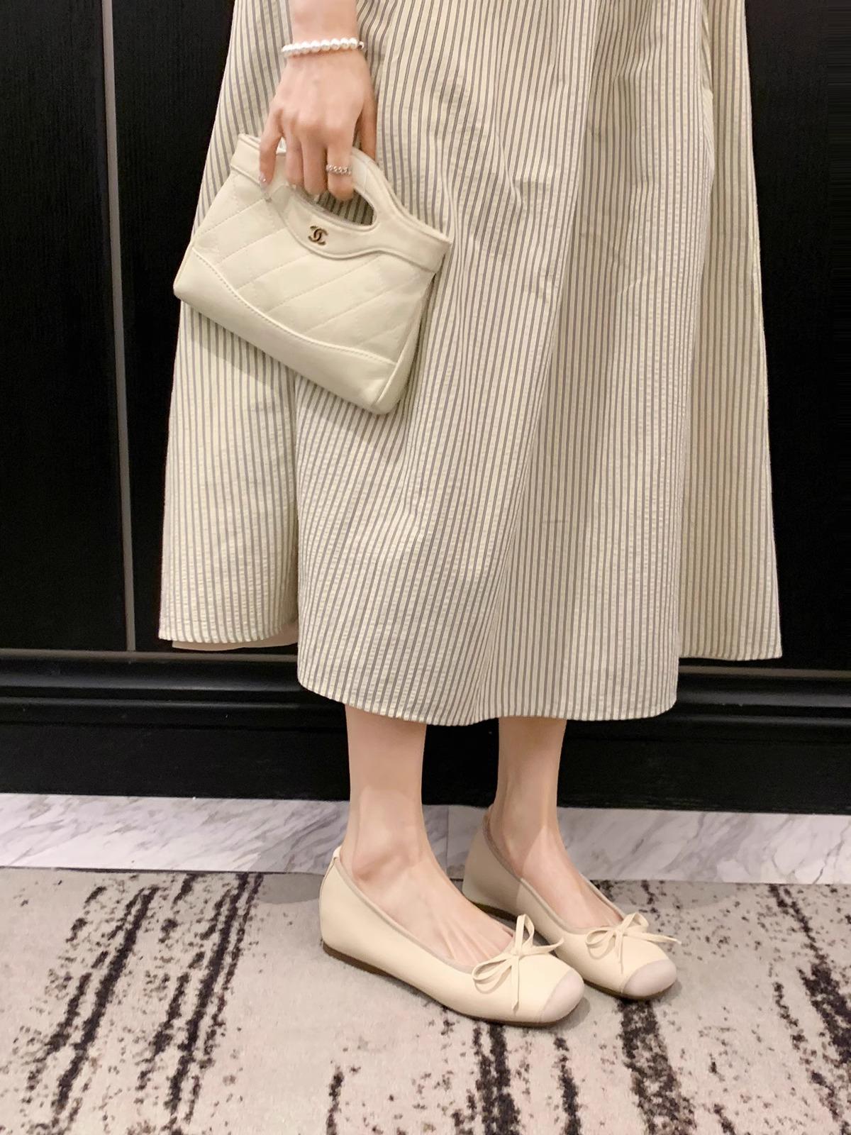 Grape mother Huizhou women s shoes silver single shoes women s summer Xiaoxiangfeng half-tray flats bow French casual shoes 40 5524₽