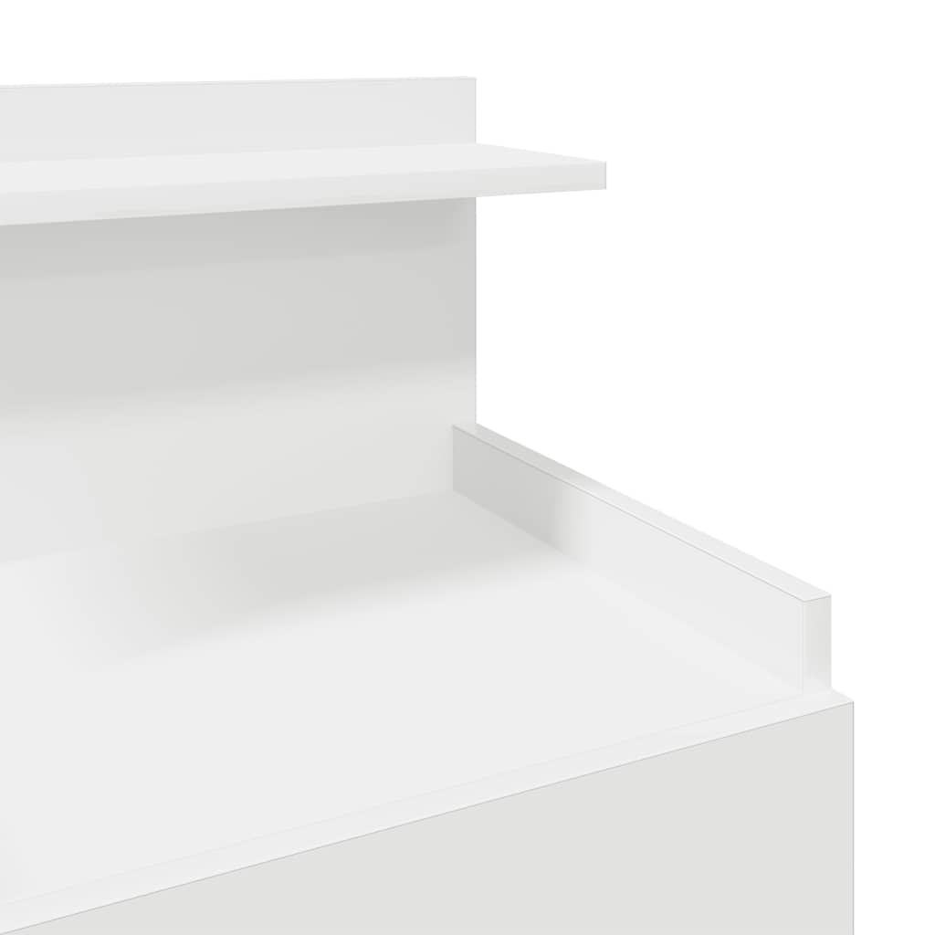 Nightstand with 2 Drawers White 40 x 36.5 x 62 cm