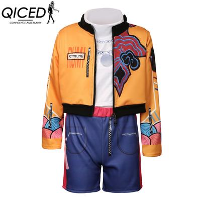 QICED Girl Group Cosplay As Rumi, K-POP Girl Group Zoe Mira, and Female Cosplay Performance Costume Women's Suits & Sets For Women
