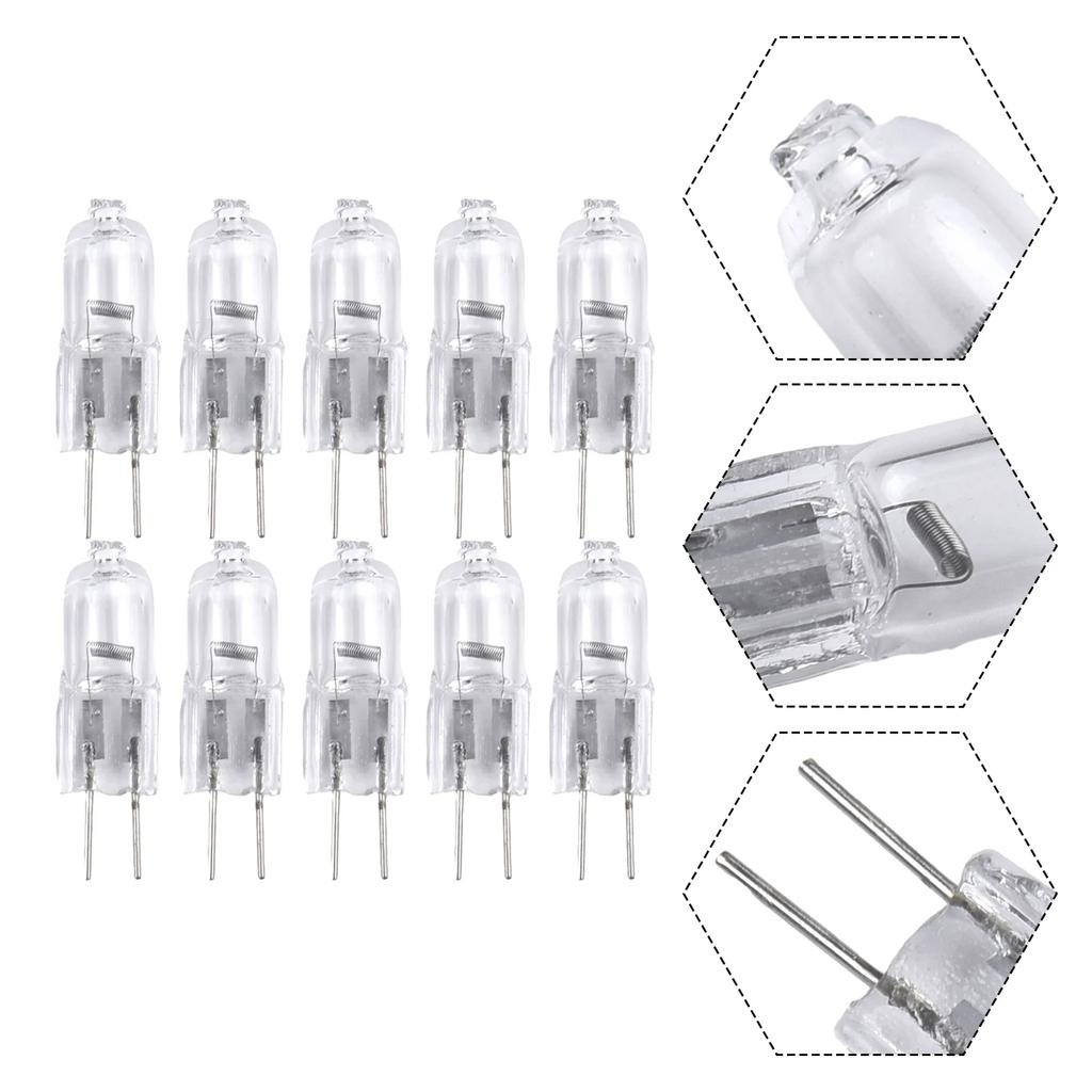 10pcs Halogen Lamp Bulbs G4 12V 5W/10W/20W/30W/50W Halogen Lamp 2 Pin Light Bulb For Fragrance Light Replacement Parts