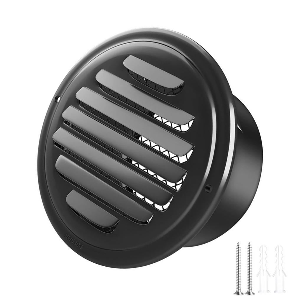 Sturdy Stainless Steel Round Soffit Vent Covers Louvered Grille Portable Accessory for Garage and Apartment Ventilation