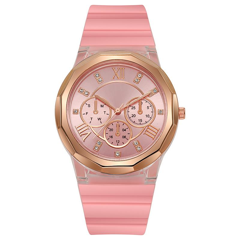 Jelly Watch Women'S Simple Fashion Silicone Small Round Watch Primary School Children'S Women'S Sports Watch
