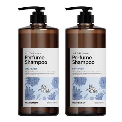 All Day Deor Parfümshampoo Babypuder, 2 Einheiten, 1L