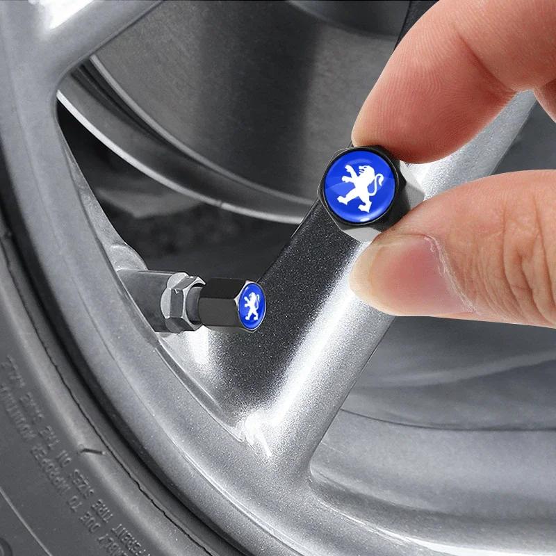 Pro Peugeot Krytka ventilku pneumatiky auta Kryt stonku kola s klíčenkou s klíčem Pro Peugeot 206 308 307 208 207 3008 2008 508 407 301 406 4