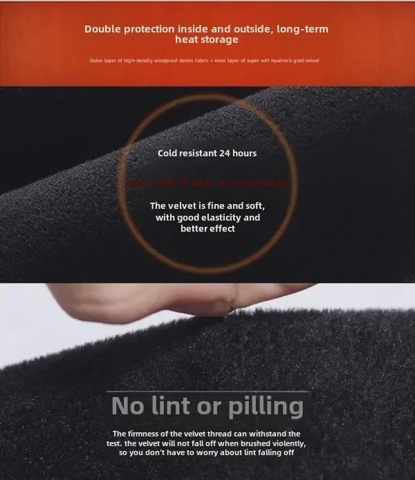 Women's Plush High-Waist Slim-Fit Cotton Jeans for Autumn/Winter