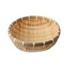 Natural Handwoven Bamboos Storage Basket for Multipurpose Kitchen Use Fruit and Nut Container with Nonslip Bottom