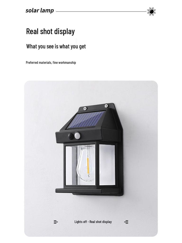 High Power Solar Wall Light: Super Bright Outdoor Courtyard and Doorway Illumination with Motion Sensor