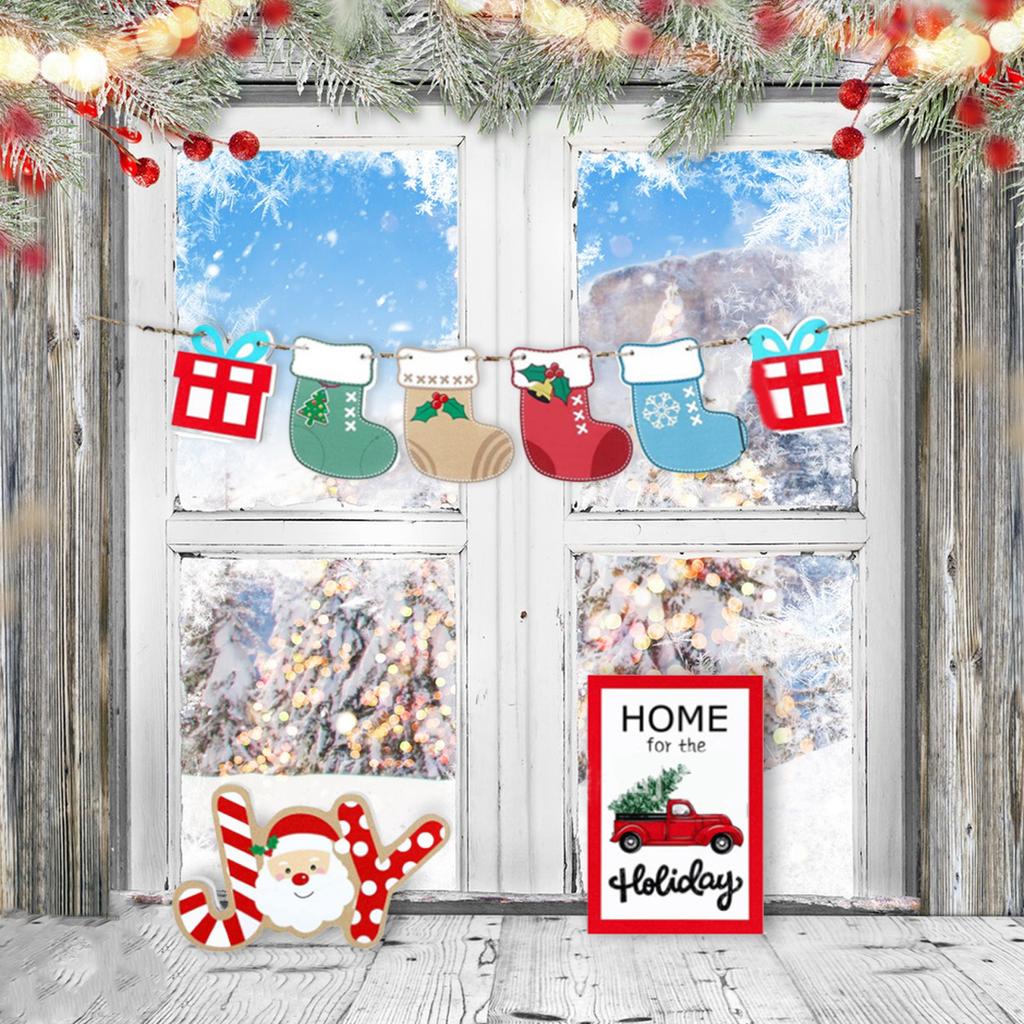 Xmas Tiered Tray Decor Rustic Wooden Xmas Tiered Tray for Holiday Table Decoration