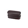 Tatsumiya HAKOYA Japanese-Made Bento Box, Two-Tier, 580ml, Ajiro Tango, Brown