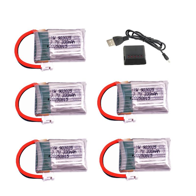 New Upgrade 902025 3.7V 330mAh PH2.0 Mini Drone Battery For Mini RC Quadcopter RC Car Mini RC Toys Parts Battery with Charger