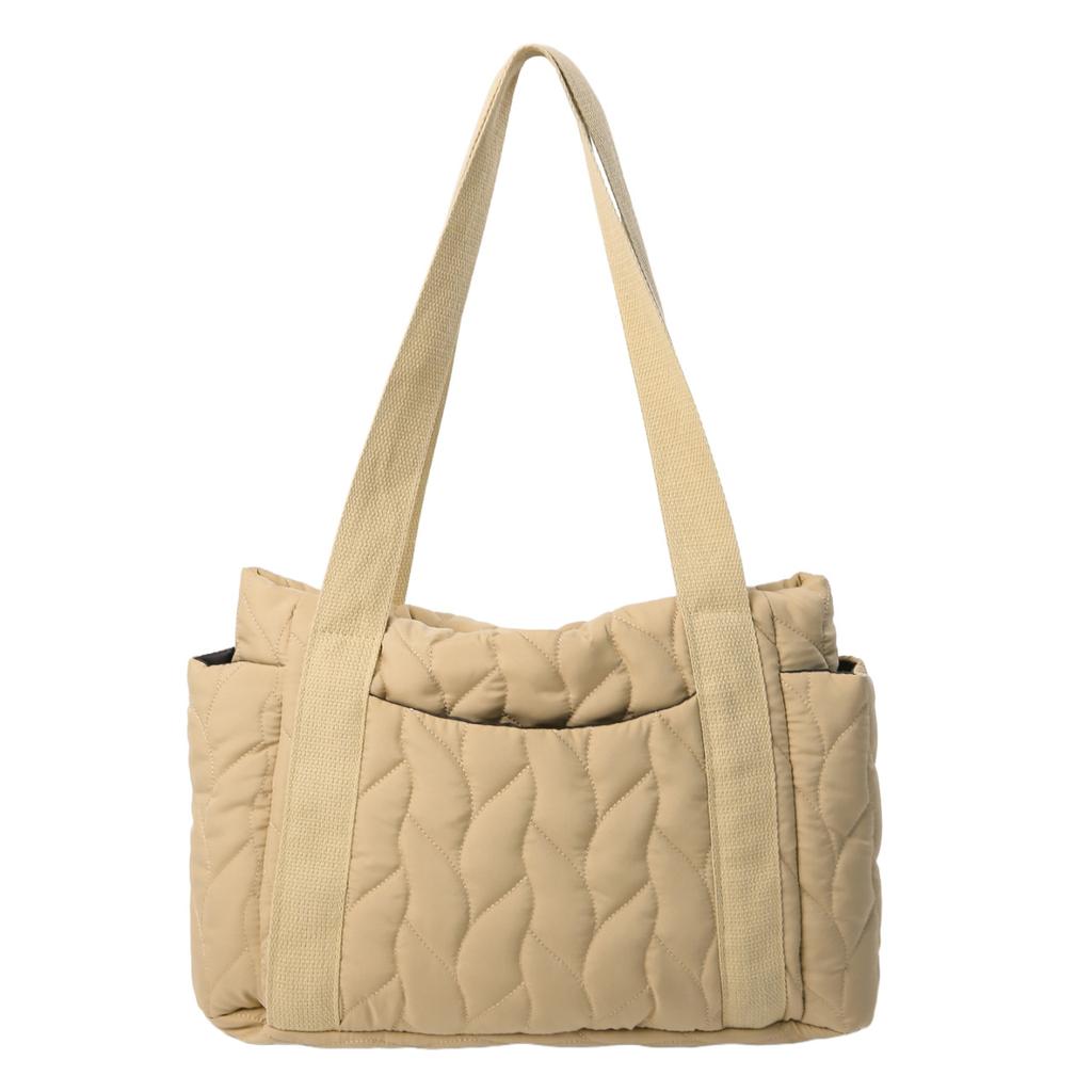 Simple And Lightweight Down Cotton Clothes Tote Bag Women'S Autumn And Winter Casual Versatile Large-Capacity Commuter Shoulder Bag