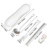 New Portable Cute Dinnerware Sets 316 Stainless Steel Fork Spoon Chopstick Set With Cutlery Box Reusable Tableware Set