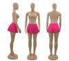 2022 New Women's Green Pleated A-line Mini Skirt - European & American Fashion