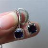 Huitan Blue/Pink/Green/White Cubic Zircon Dangle Earrings  Color Temperament Elegant Accessories for Women Fashion Jewelry