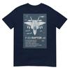 F22 Raptor Blueprint Technical Schematic Aviation Art Tshirt