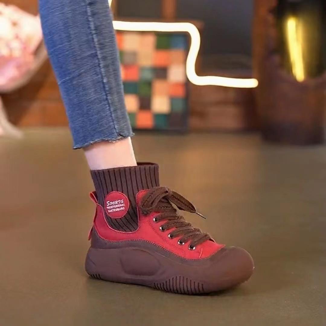 Новые вязаные эластичные тонкие женские сапоги — фото 3