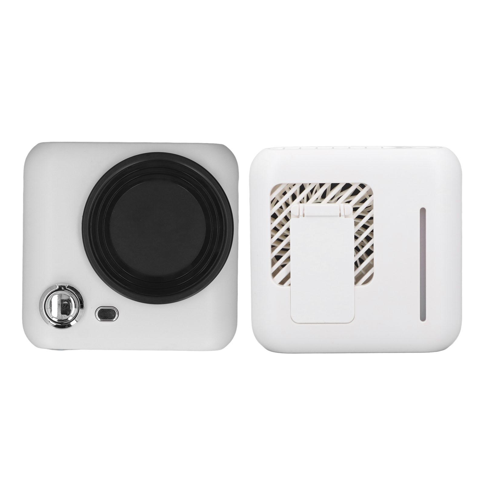 

Necklace Fan Camera Shape USB Charging Misting Function Turbofan Lanyard 1200mAh Battery Face Fan for Home