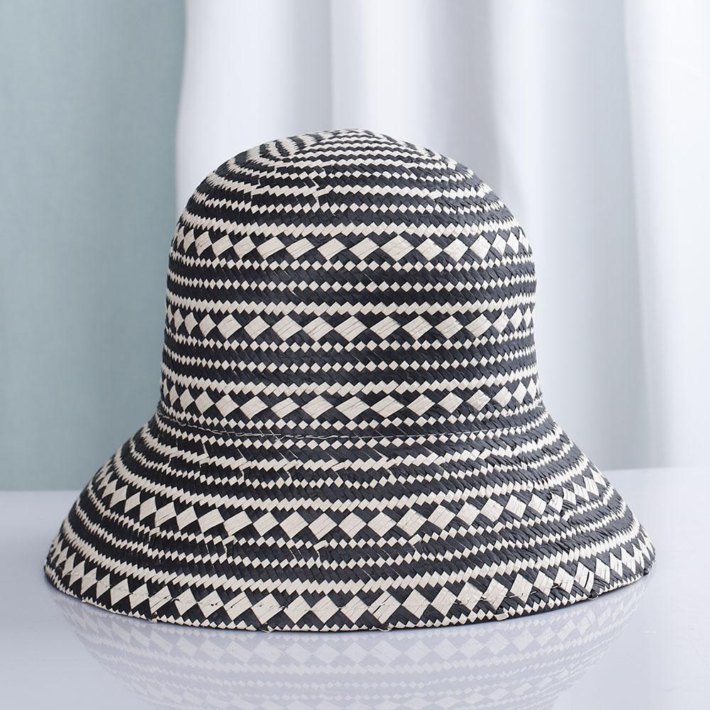 2022 Womens Lafite Straw Bucket Hats Panamas UV Protection Sun Visor Beach Hats Fashion Visors Foldable Women's Summer Sun Hat