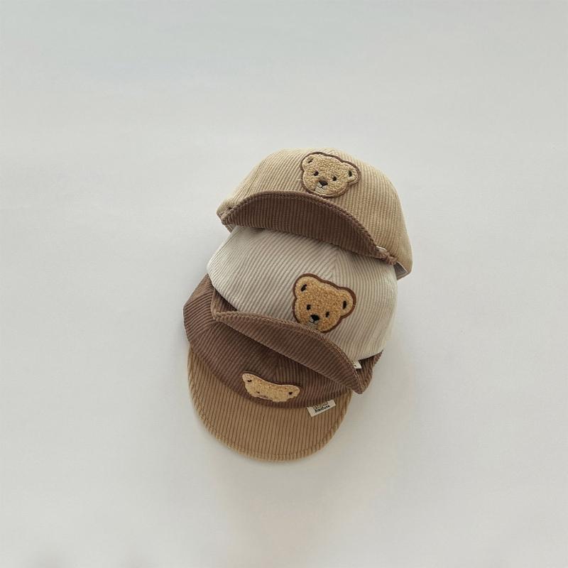 Kreslená kšiltovka Baseballová čepice Dětská kšiltovka Vyšívaná čepice s medvídkem Duck Tongue Cap Zimní dětská čepice Dětská sluneční čepice