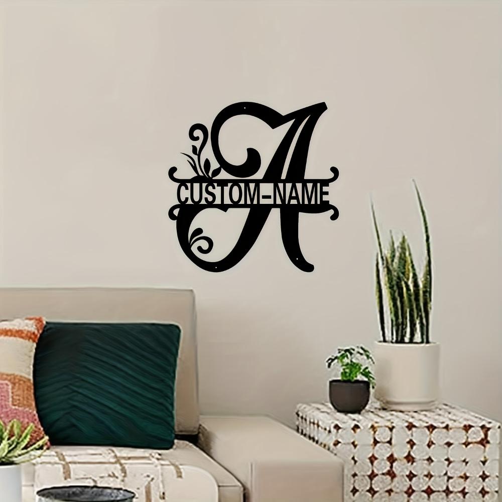 Stylish Custom Metal Name Sign Personalized Letter Wall Art for Home Outdoor Decor Living Room Garden