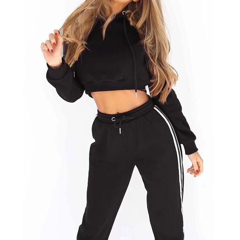 Sets Damen Jogginganzug Oberteile Unterteile Mode Langarm Lockerer Pullover Sportbekleidung
