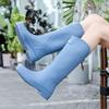 Damen Hohe Wasserdichte Gummistiefel, Modische Outdoor Arbeits-Regenschuhe, Damenschuhe