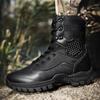 Men's Tactical High-Top Side-Zip Combat Boots for Special Forces and Off-Road Use.