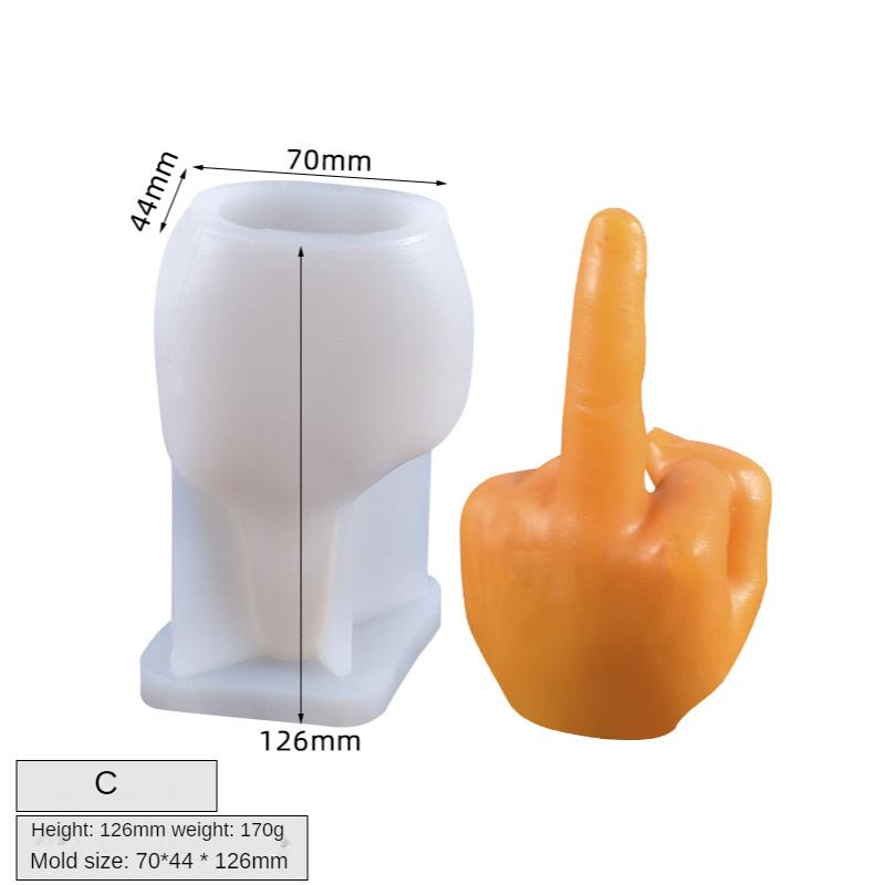 

Новая силиконовая форма для свечей с жестами, сложенные руки, большой палец, ладонь, ароматерапевтический пластырь, 3D изготовление свечей, сделай сам, форма для эпоксидной штукатурки C