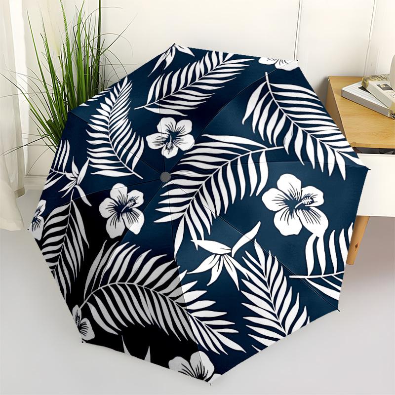

1pc Tropical Leaves Automatic Open/Close Umbrella - All-Season Portable Umbrella for Women/Men yy251213035