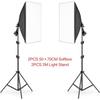 2PCS 50x70CM Softbox Lighting Kits With E27 Photographic Bulbs Studio Professional Photography Set