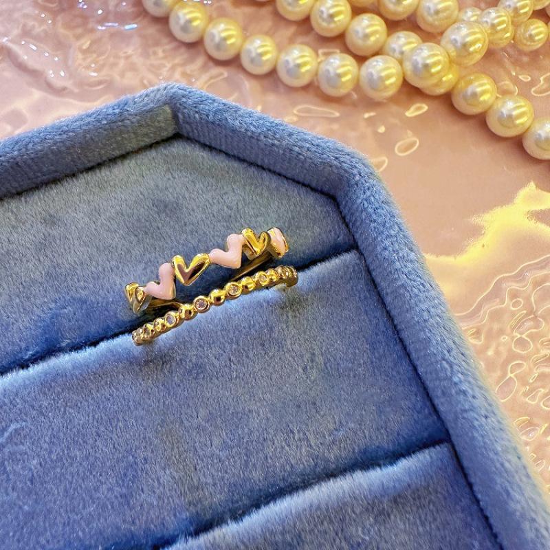 

Elegant Enamel Butterfly Knot Ring For Women Adjustable Copper Design Geometric J5307