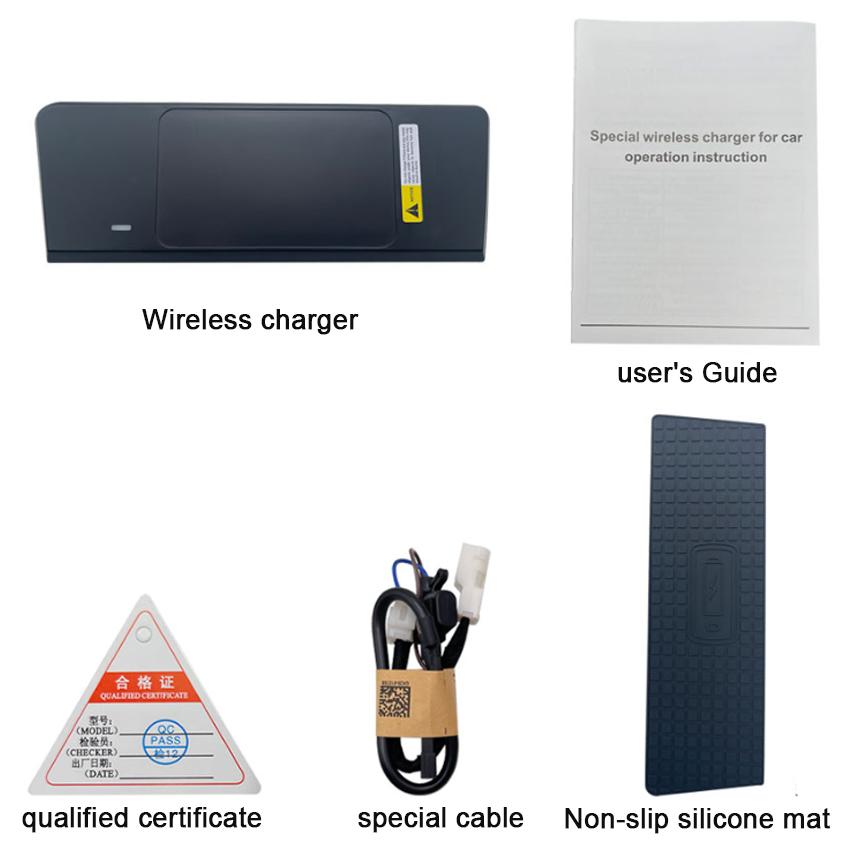 

Автомобильное беспроводное зарядное устройство QI 15 Вт, быстрая зарядная пластина, держатель телефона, беспроводная зарядка телефона для BMW X3 X4 F25 F26 2011–2014 2015 2017