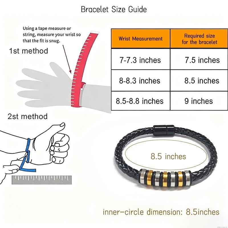 Colorful Stainless Steel Bracelet, Leather Woven Bracelet, Simple and Trendy Leather Hand Chain