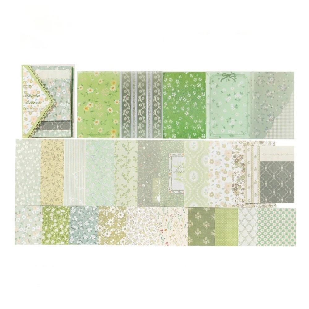 52Pcs Multi Style Flower Journaling Scrapbooking Paper Retro Decorative Sweet Supply Scrapbook Material Papers