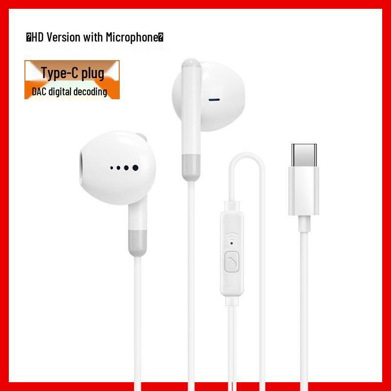 Type-C Wired Bluetooth Earphones for iPhone/Android In-Ear