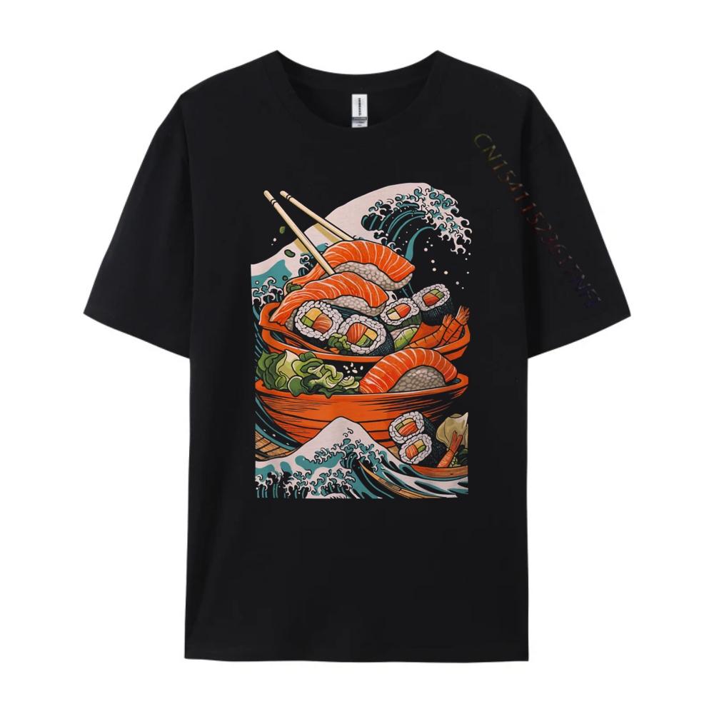 Lustige Japanische Lebensmittel Sushi Kawaii Sushi Liebhaber Anime Otaku Grafik T-Shirts Herren Lustiges T-Shirt Große Größe Ästhetisch