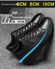 Men's Trendy Cowhide Sneakers - 8CM Taller, Round Toe, Thick Sole, Casual Sports Shoes