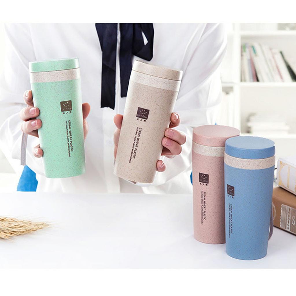 HOT Travel Mug Office Coffee Tea Bottle Cups Straw Plastlc Thermal Insulatio Cup
