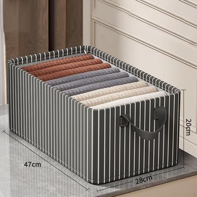 Closet Organizer Fabric Cloth Bins Box, Clothing Storage Bins, Foldable for Household