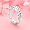 1 Stück 925er Sterlingsilber Exquisiter Mehrfachring Runder Ring Mode Damen Schmuck Accessoires Temperament Geschenk Hochzeitsparty