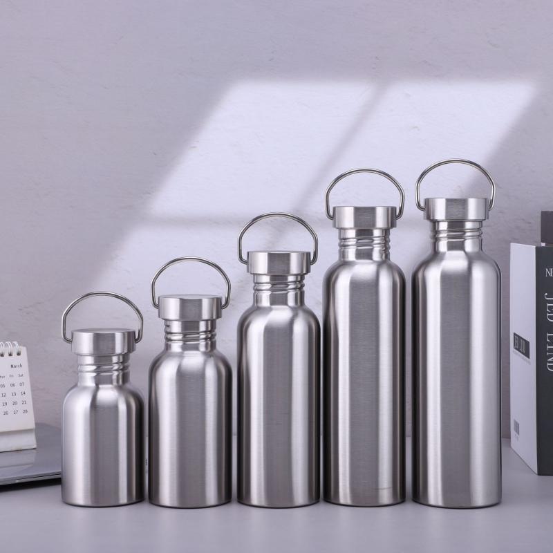

Portable Stainless Steel Water Bottle with handle 2000ml/1000ml/500ml Sports Flasks Travel Cycling Hiking Camping bicycle flask 350ml