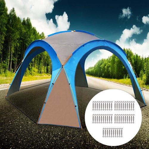 Logyues 50-Pack Turnbuckles, Eye Hooks, Rust-Resistant, High-Strength, for Rope Fastening and Tent Pitching, M4 Hook & Eye, 304 Stainless Steel, Silve