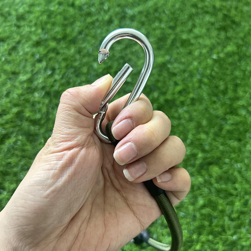 30/60/90/120Cm Karabiner Elastisches Seil Outdoor Camping Gepäckgurt Wäscheleine Stretch Langlebig Campingausrüstung Multifunktion