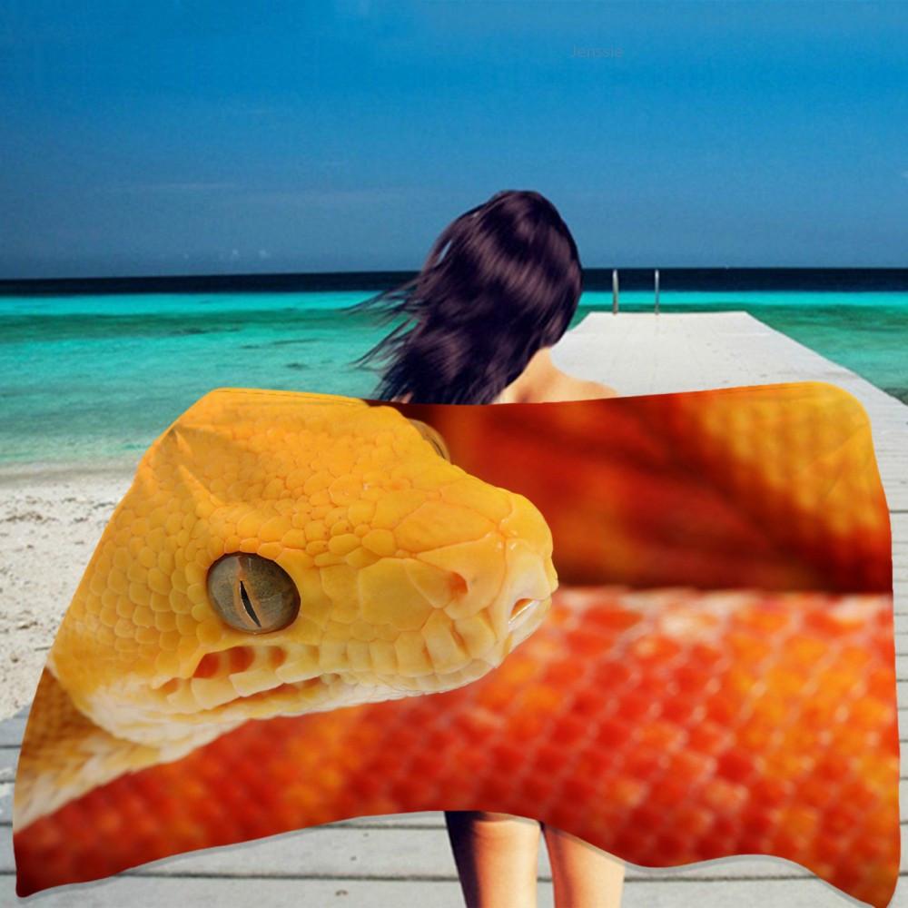 Telo Mare con Fantasia Serpente Animali Carino Asciugatura Super Rapida Asciugamano da Bagno per Adulti Bambini Regalo Asciugamano Viso Viaggio Campeggio Asciugamano Sportivo