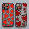 Cute Love Heart Pattern Protective Phone Cases for Iphone 15 11 12 13 Pro Max Mini 16 14 Pro Max Plus X XR XS Shockproof Cover