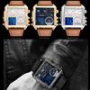 SKMEI F920 New Style China Male Digital Watch Perfect PU Leather Strap 3 Time Zone Waterproof Giant  Sports Watch Kit